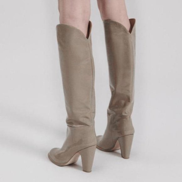 NEW RACHEL COMEY Boots Tall Willow Patent Nude Boots Size 6 - Picture 4 of 8